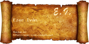 Ezer Iván névjegykártya